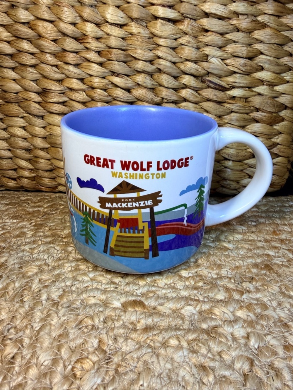Great Wolf Lodge Washington Fort Mackenzie - Blue Interior Ceramic Coffee Mug